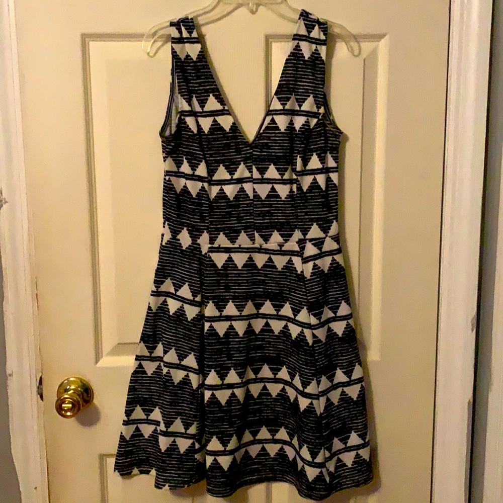 Black and white Aztec style tank top dress